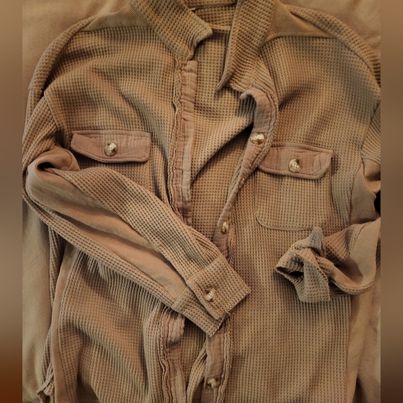 Waffle Knit jacket XL , fits M as a boyfriend-fit style - Picture 4 of 6